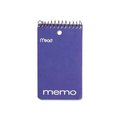 Mead Products Mead® Coil Memo Notebook, 3" x 5", College Ruled, Top Wirebound, White, 60 Sheets/Pad 45354
